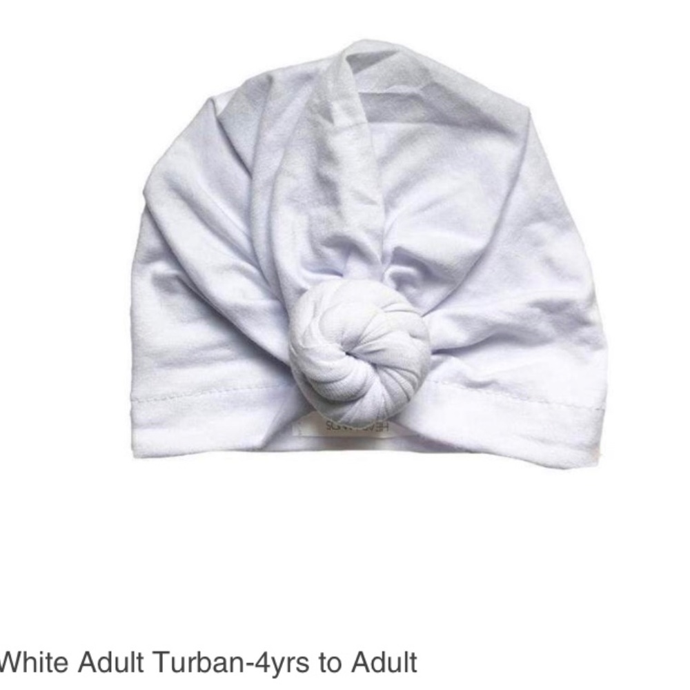 Headbands of Hope Adult White Head Turban